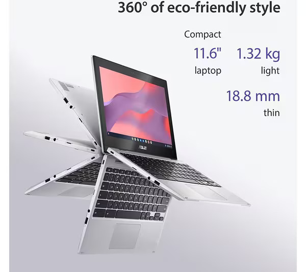 Asus CX1 11.6" 2 In 1 Chromebook Laptop