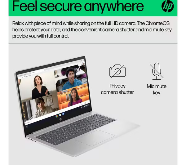 HP 15a 15.6" Chromebook Plus Laptop